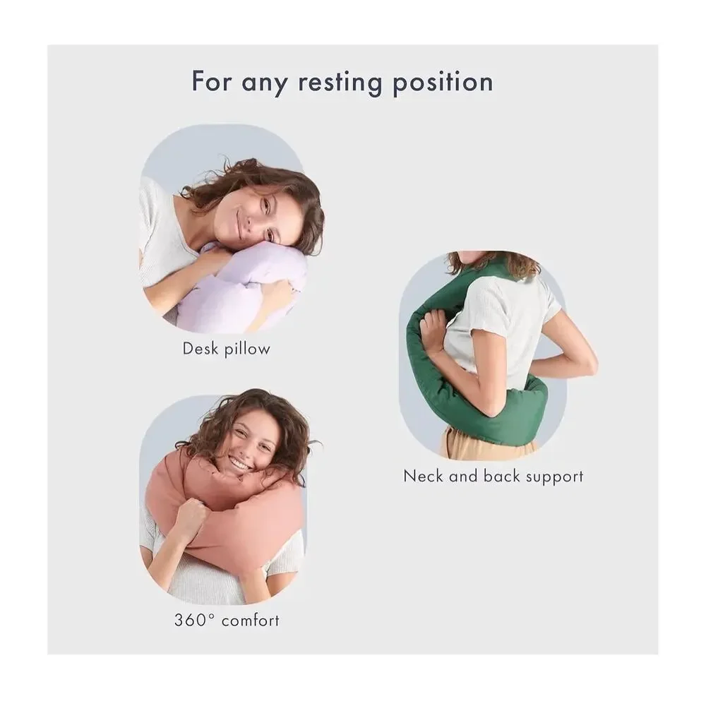 New Huzi Infinity Pillow Home Travel Soft Neck Scarf Support Sleep (Terracotta)